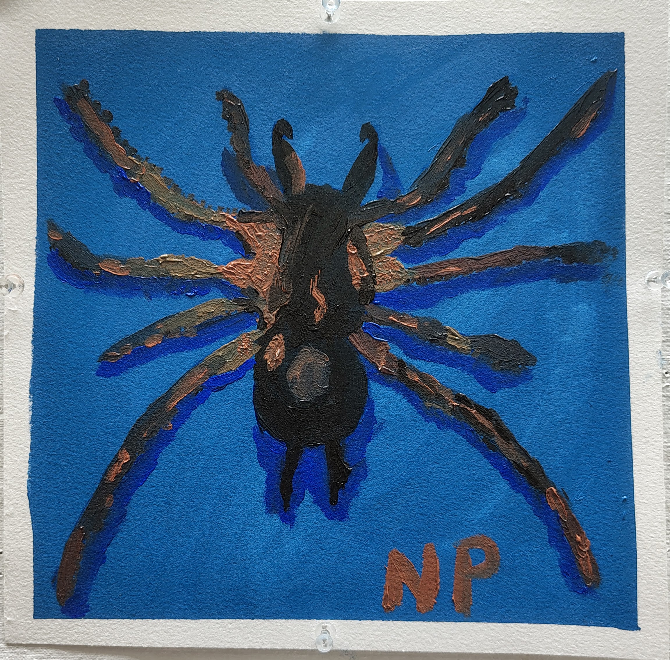 Oil painting of a spider